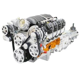 BluePrint Engines GM LS Compatible 427 c.i. Engine and TKX Manual Transmission - Standard Edition Builder Series - Natural Pulley Kit - Holley Terminator X EFI System