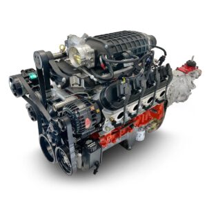 BluePrint Engines GM LS Compatible 427 c.i. Engine and T56 Manual Transmission - Standard Edition Builder Series - Black Pulley Kit - Holley Terminator X EFI System