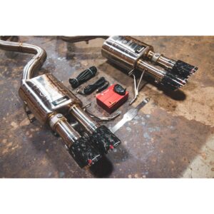 BMW E9x M3 V2 - Stainless Steel Axle Back - 1x1 Carbon Tips