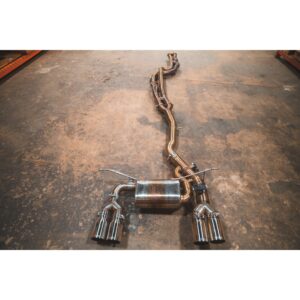 BMW M3/M4 Equal Length Valved Sport Exhaust (F80/F82/F83) Titanium Burnt Tips