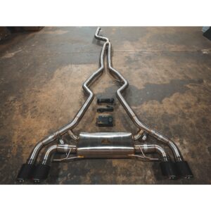 BMW G20 M340i / M440i Valved Sport Exhaust System - Brushed Finish - 1x1 Carbon Fiber