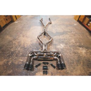 BMW F85 X5M / F86 X6M Valved Sport Exhaust System - Polished w/ 1x1 Carbon Tips