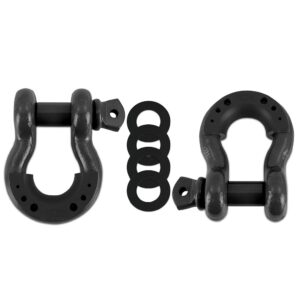 3/4" Steel D-Ring Shackle Set, 2 Pieces, Gunmetal