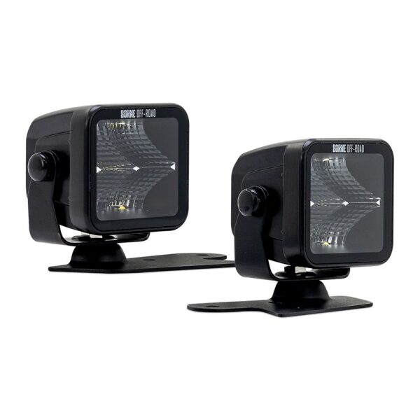 Borne Off-Road Direct-Fit Ford Bronco Ditch Light Set (2), 3X3 Flood Upfit