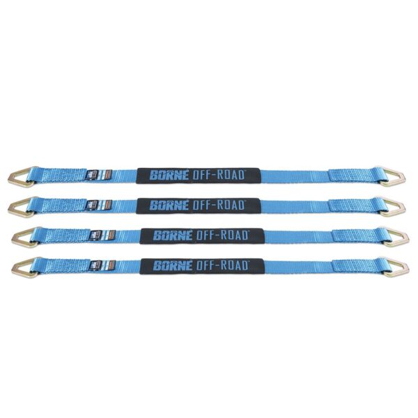 Borne Off-Road Vehicle Ratchet Tie-Down Kit, Blue