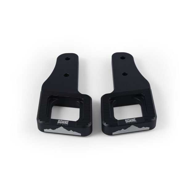 Borne Off-Road Billet Tow Hooks, fits Ford Raptor 2017+, Micro-Wrinkle Black