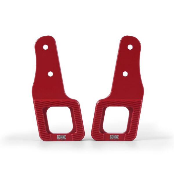Borne Off-Road Billet Tow Hooks, fits Ford Raptor 2017+, Micro-Wrinkle Red