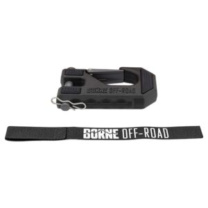 Borne Off-Road, Winch Hook & Hand Tether, Black