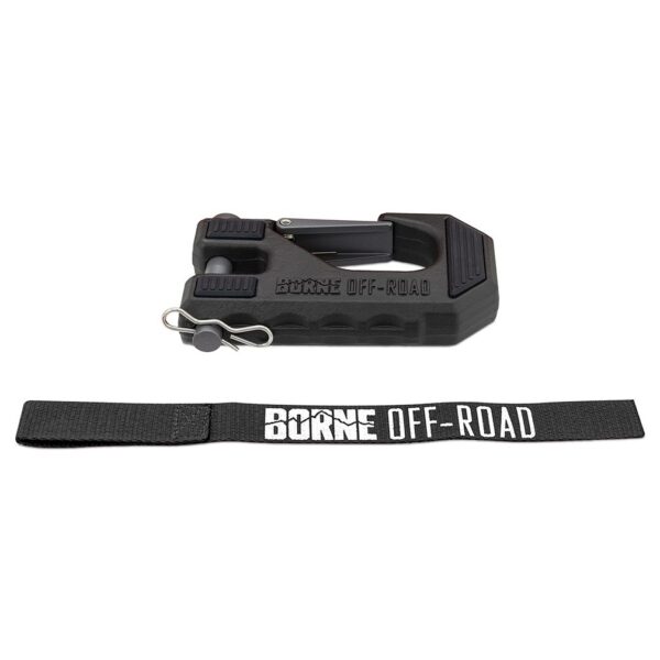 Borne Off-Road, Winch Hook & Hand Tether, Black