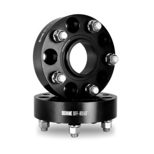 Wheel Spacers, 5X127, 71.6mm Center Bore, M14 X 1.5, 1.50-in Thick, Black