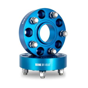 Wheel Spacers, 5X127, 71.6mm Center Bore, M14 X 1.5, 1.50-in Thick, Blue