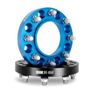 Wheel Spacers, 8X165.1, 121.3mm Center Bore, M14 X 1.5, 32mm Thick, Blue