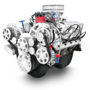 BluePrint Engines Ford Small Block Compatible 302 C.I. Deluxe Dressed - Rear Sump Oil Pan - Cruiser - Polished Pulley Kit - Carbureted