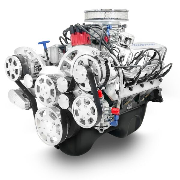 BluePrint Engines Ford Small Block Compatible 302 C.I. Deluxe Dressed - Rear Sump Oil Pan - Cruiser - Polished Pulley Kit - Carbureted