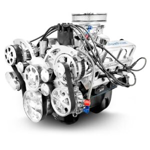 BluePrint Engines Ford Small Block Compatible 347 C.I. Deluxe Dressed - Rear Sump Oil Pan - Polished Pulley Kit - Carbureted