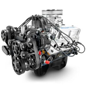 BluePrint Engines Ford Small Block Compatible 347 C.I. Deluxe Dressed - Rear Sump Oil Pan - Black Pulley Kit - Fuel Injected