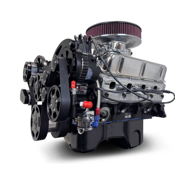 BluePrint Engines Ford Small Block Compatible 347 C.I. Deluxe Dressed - Rear Sump Oil Pan - Black Pulley Kit - Carbureted
