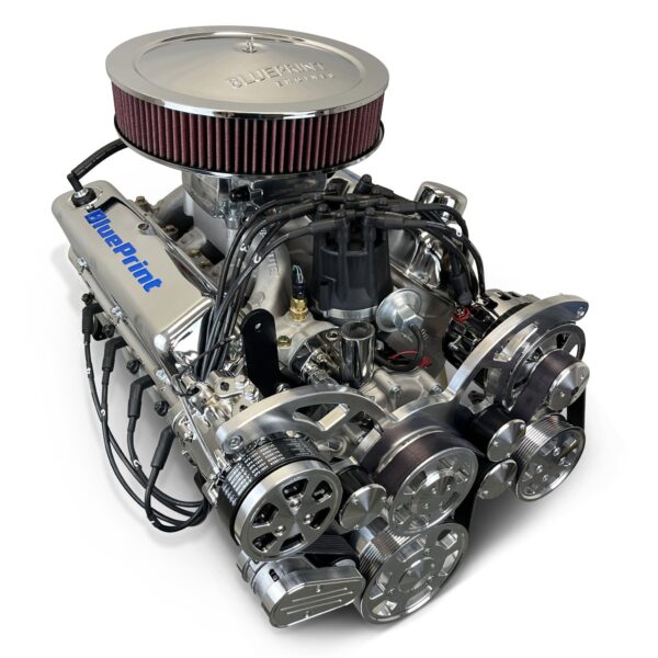 BluePrint Engines Ford Small Block Compatible 347 C.I. Deluxe Dressed - Rear Sump Oil Pan - Polished Pulley Kit - Fuel Injected