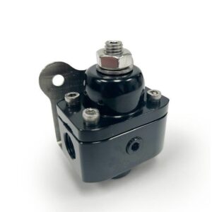 BILLET ALUMINUM FUEL PRESSURE REGULATOR - 5-12 PSI - -6AN ORB - BLACK