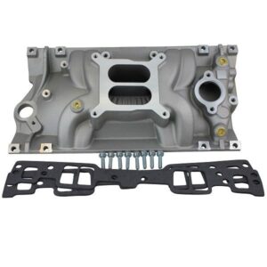 BLUEPRINT ENGINES SBC INTAKE MANIFOLD KIT - DUAL PLANE - ALUMINUM - NATURAL - SQUARE BORE - CHEVY - SMALL BLOCK - VORTEC