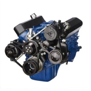 SBF 351W FRONT ACCESSORY DRIVE - DUAL-BELT QUICK SERPENTINE W/ ALT - PS - WP - AC - BRACKETS - BOLTS