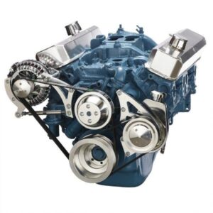 SB MOPAR FRONT ACCESSORY DRIVE - DUAL-BELT QUICK SERPENTINE W/ ALT - PS - WP - BRACKETS - BOLTS
