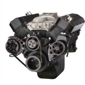 BBC (STD DECK) FRONT ACCESSORY DRIVE - DUAL-BELT QUICK SERPENTINE W/ ALT - PS - WP - BRACKETS - BOLTS