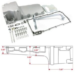 LS OIL PAN SWAP KIT - REAR SUMP OIL PAN KIT FOR MUSCLE CAR / TRUCK ENGINE SWAP