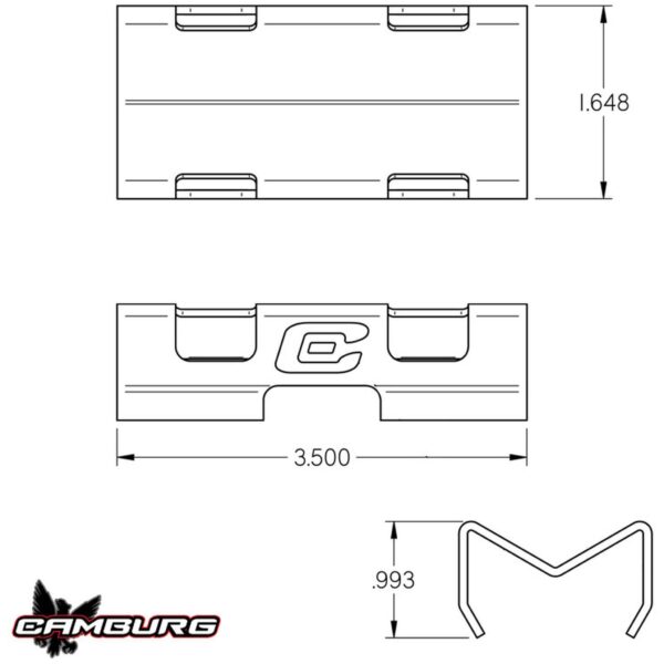 Camburg Engineering Weld-on Large Dbl Multi-Purpose Bracket CAM-040102
