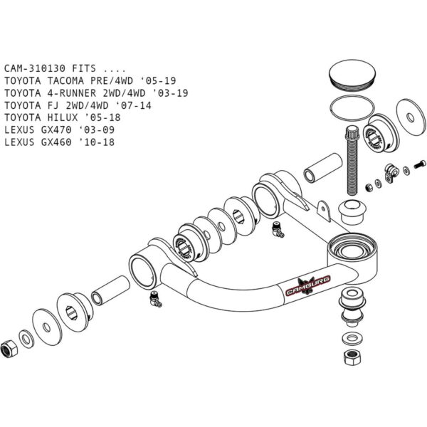 Camburg Engineering 2003-2009 Lexus GX470 FOX 2.5 Performance Lift Kit CAM-310156-U