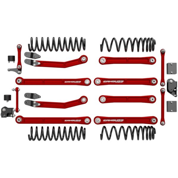 Camburg Engineering 2018-2025 Jeep Wrangler JL 2.0L | 3.6L KINETIK Series Extreme Performance System CAM-610018-RED