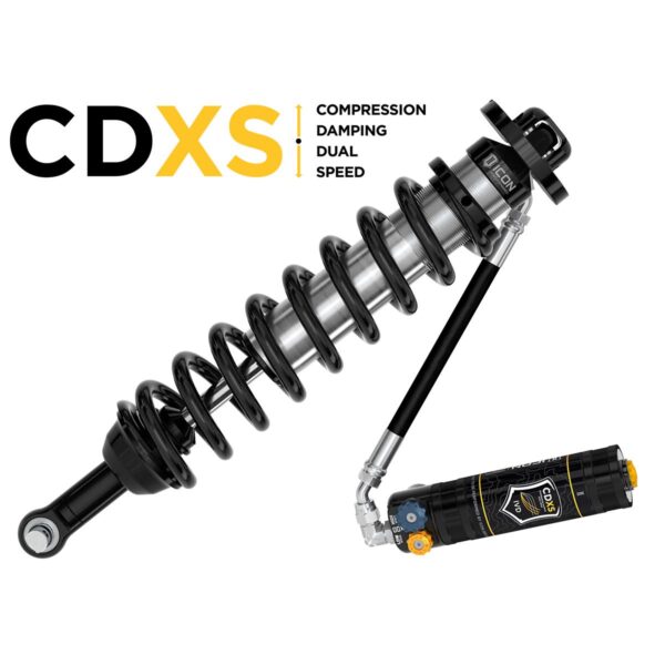 ICON 2021-2023 Ford Bronco, Front, 1.5-4” Lift, V.S. 2.5 Series Coilover Kit, Remote Reservoir w/ CDXS