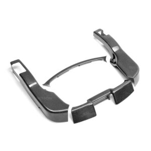 Seibon Carbon, CFI0910NSGTR-B, Carbon fiber center gauge bezel set (4 pcs) for 2009-2014 Nissan GTR