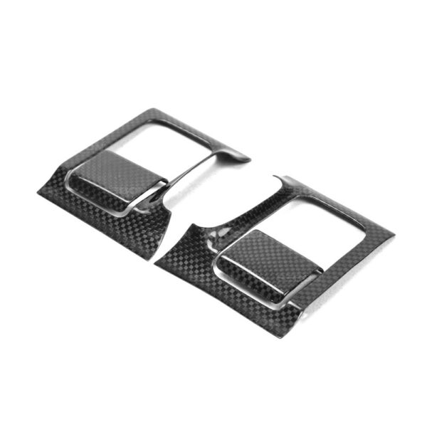 Seibon Carbon, CFI0910NSGTR-C, Carbon fiber interior door trim set (12 pcs) for 2009-2014 Nissan GTR Pieces include: Door handle cover (2), window switch panel cover (6), door lever surround (4)