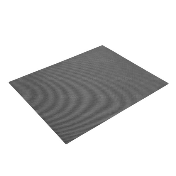Seibon Carbon, CFSHEET04, Single-layer carbon fiber pressed sheet, 3k, 2x2 twill weave, matte finish, 15 3/4" x 19 1/2"/400mm x 500mm, 0016"/04mm thickness, machine pressed
