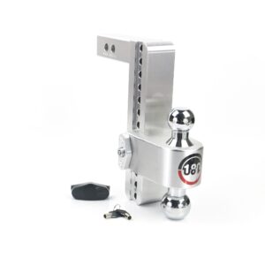 180 Hitch Chrome Ball 10" Drop Hitch with 2" Shank