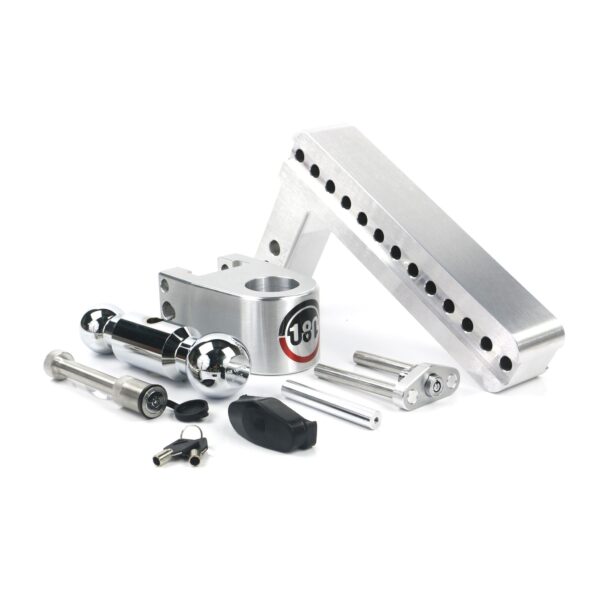 180 Hitch Chrome Ball 10" Drop Hitch with 2" Shank- Keyed Alike WS05 Included