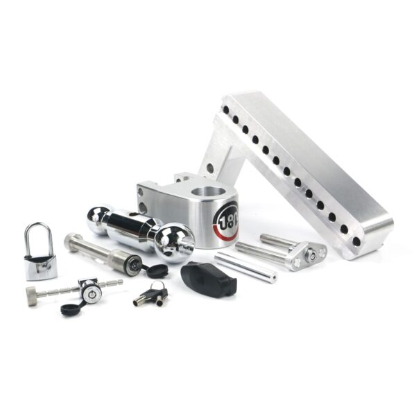 180 Hitch Chrome Ball 10" Drop Hitch with 2" Shank- Keyed Alike WS05, WS11, WS12Included