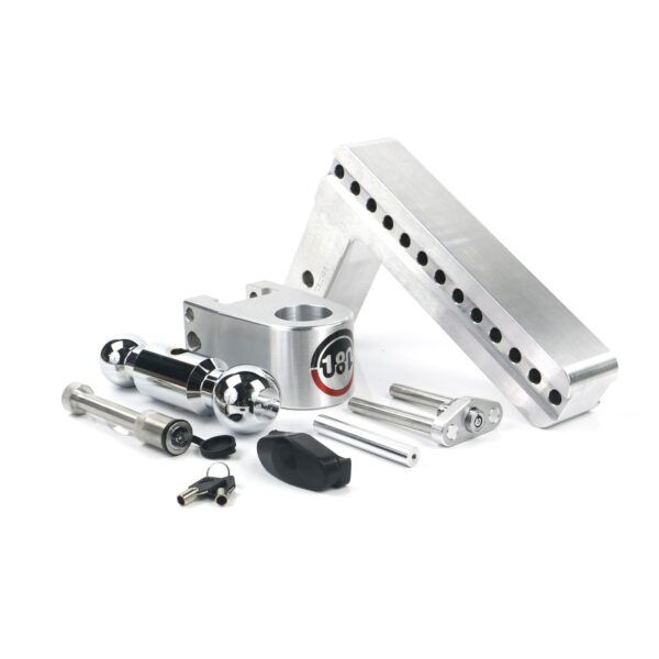 180 Hitch Chrome Ball 10" Drop Hitch with 2.5" Shank Keyed Alike WS05 Included