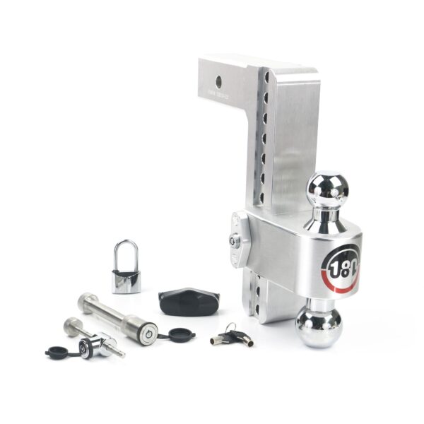 180 Hitch Chrome Ball 10" Drop Hitch with 2.5" Shank Keyed Alike WS05, WS11, WS12 Included