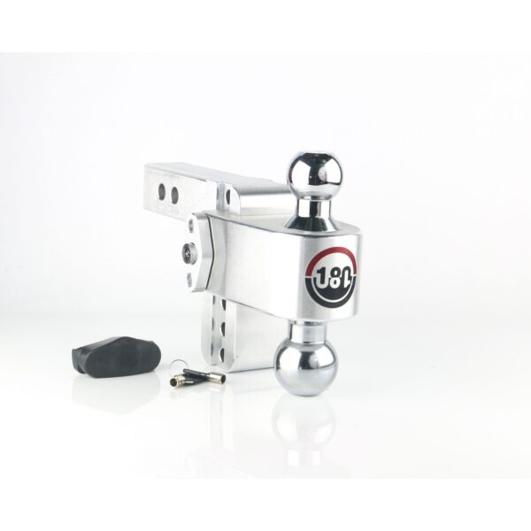 180 Hitch Chrome Ball 4" Drop Hitch with 2" Shank