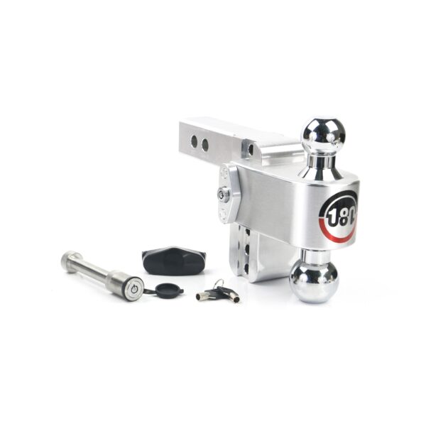 180 Hitch Chrome Ball 4" Drop Hitch with 2" Shank Keyed Alike WS05 Included