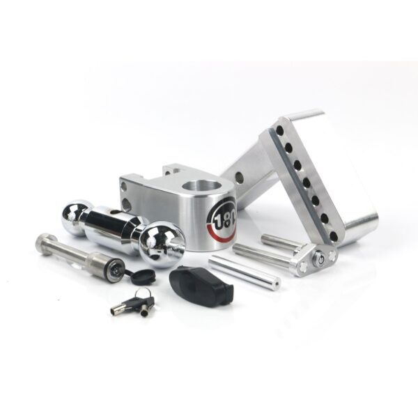 180 Hitch Chrome Ball 4" Drop Hitch with 2" Shank Keyed Alike WS05 Included