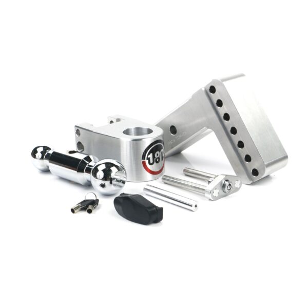 180 Hitch Chrome  Ball - 4" Drop for 2.5" Receiver -