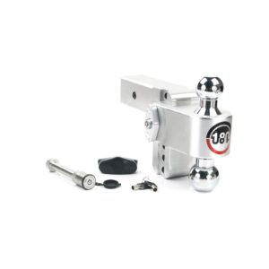 180 Hitch Chrome Ball 4" Drop Hitch with 2.5" Shank- Keyed Alike WS05 Included