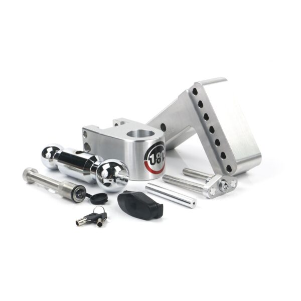 180 Hitch Chrome Ball 4" Drop Hitch with 2.5" Shank- Keyed Alike WS05 Included