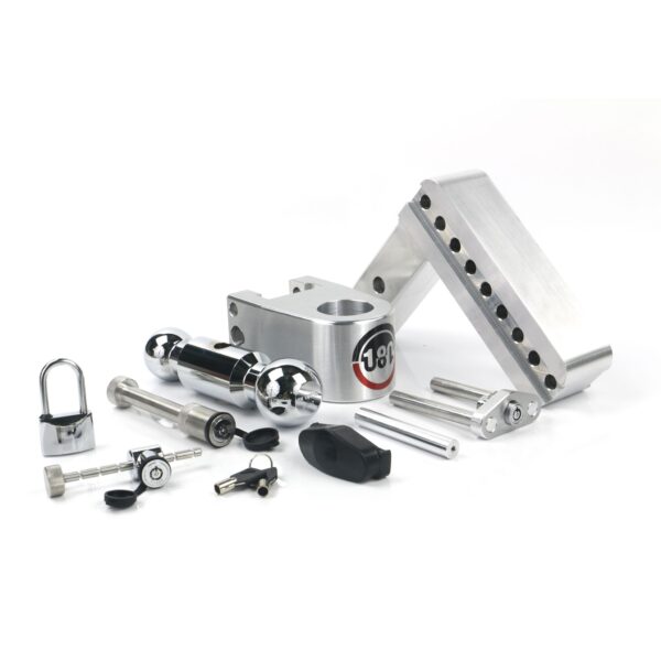180 Hitch Chrome Ball 6" Drop Hitch with 2" Shank Keyed Alike WS05, WS11, WS12 Included