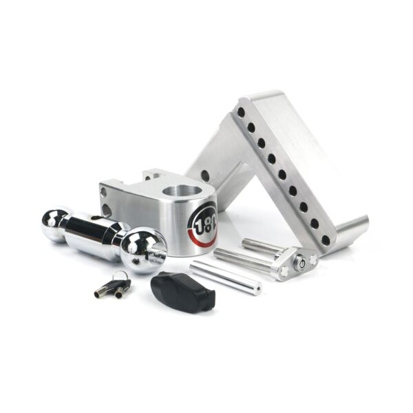 180 Hitch Chrome Ball 6" Drop Hitch with 2.5" Shank