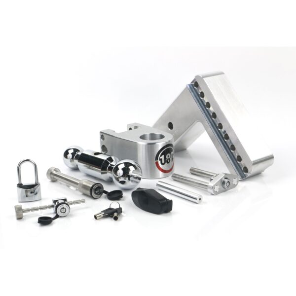180 Hitch Chrome Ball 6" Drop Hitch with 3" Shank Keyed Alike WS05, WS11, WS12 Included