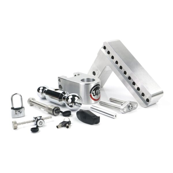 180 Hitch Chrome Ball 8" Drop Hitch with 2.5" Shank Keyed Alike WS05, WS11, WS12 Included
